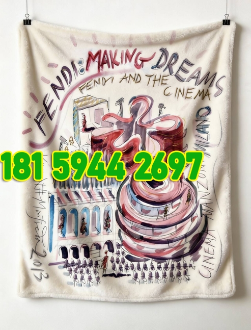 Fendi Making Dreams Cinema Art Flannel Throw Blanket IMG_9641